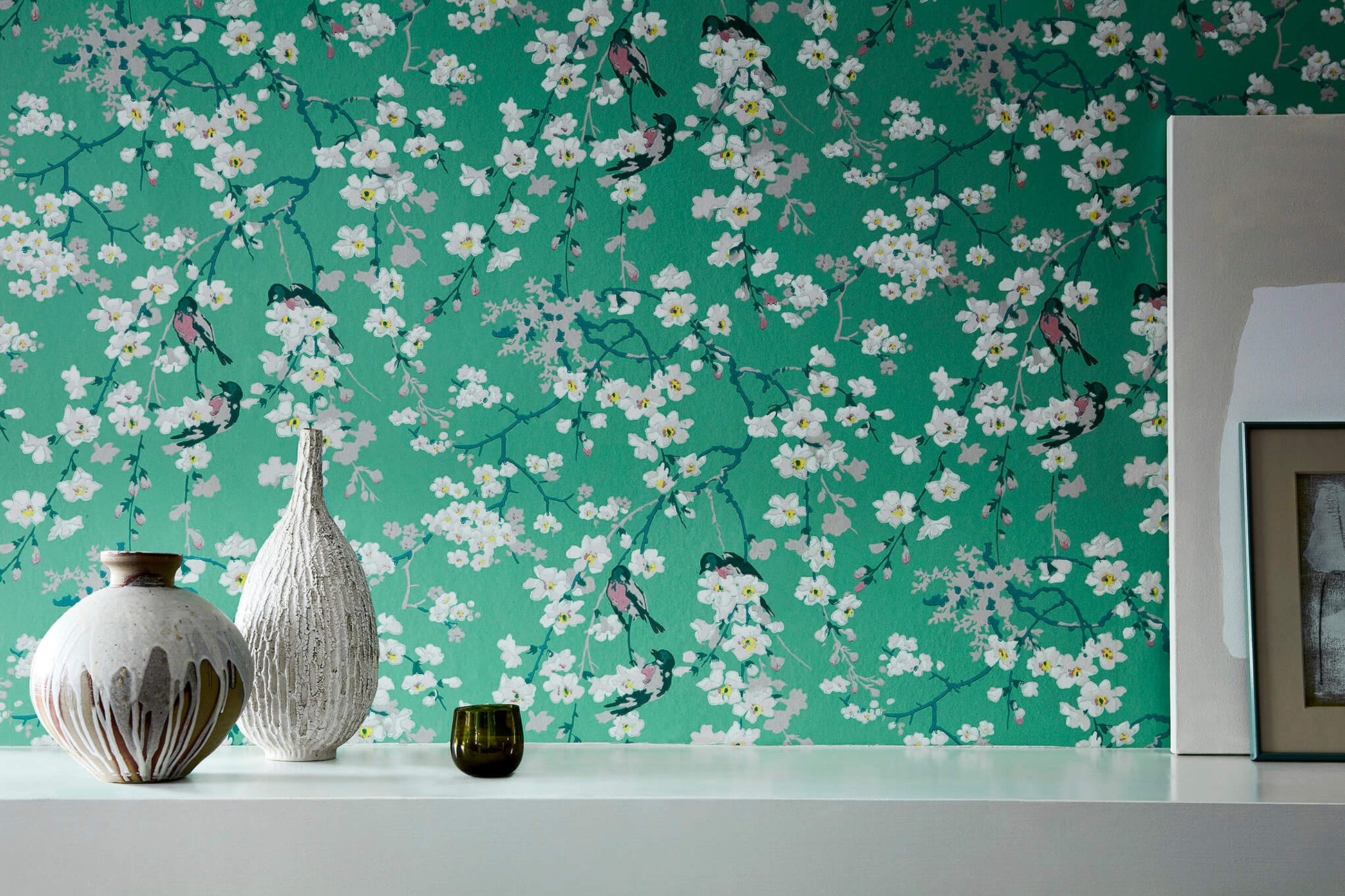 Papel de Parede Little Greene Massingberd Blossom - Verditer