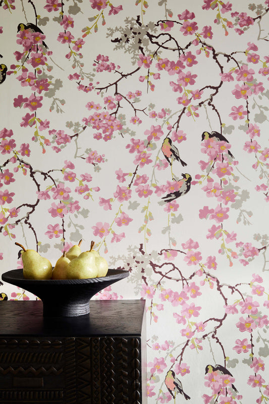 Little Greene Massingberd Blossom Wallpaper - Mineral