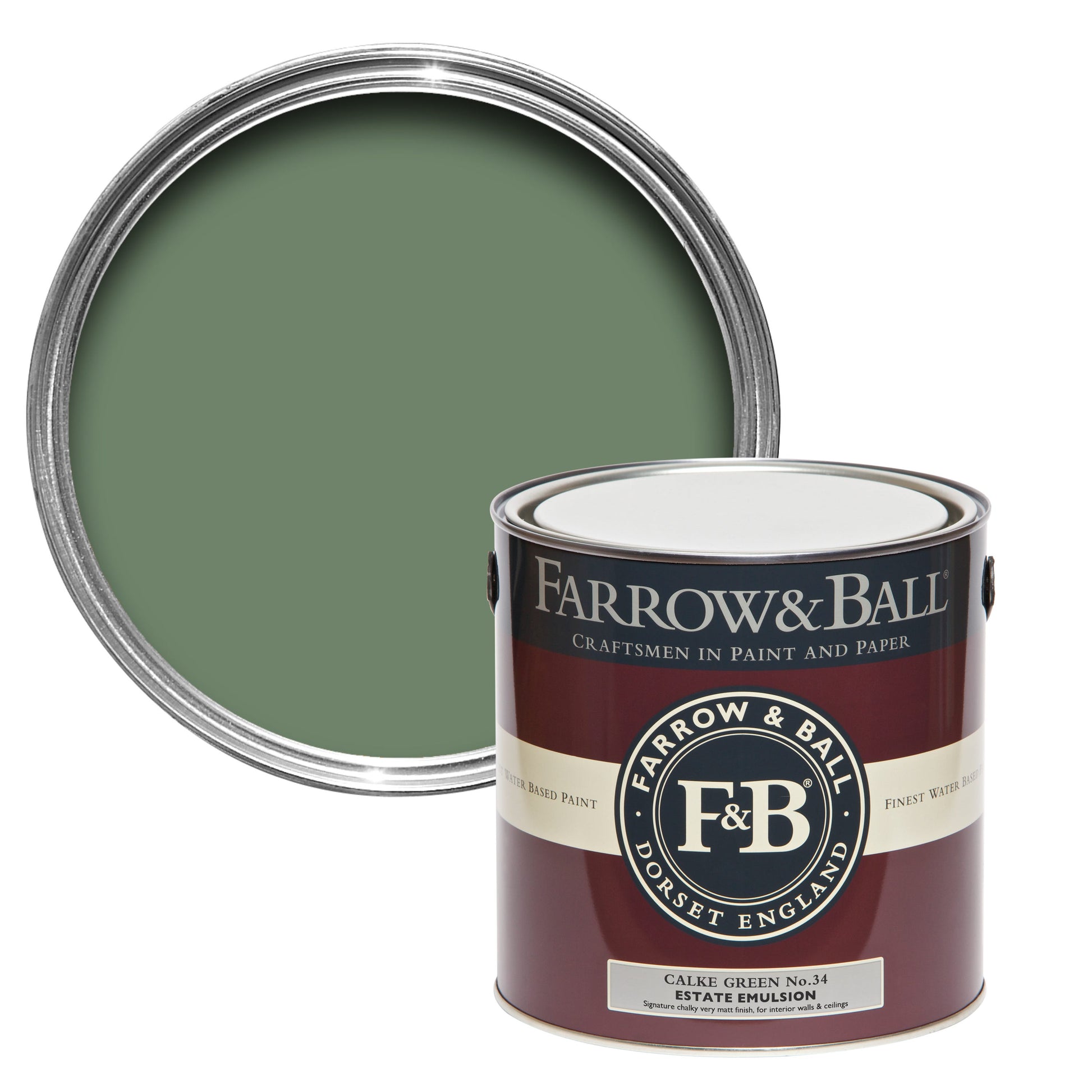 Tinta Farrow&Ball Calke Green No. 34 - Stoc Casa