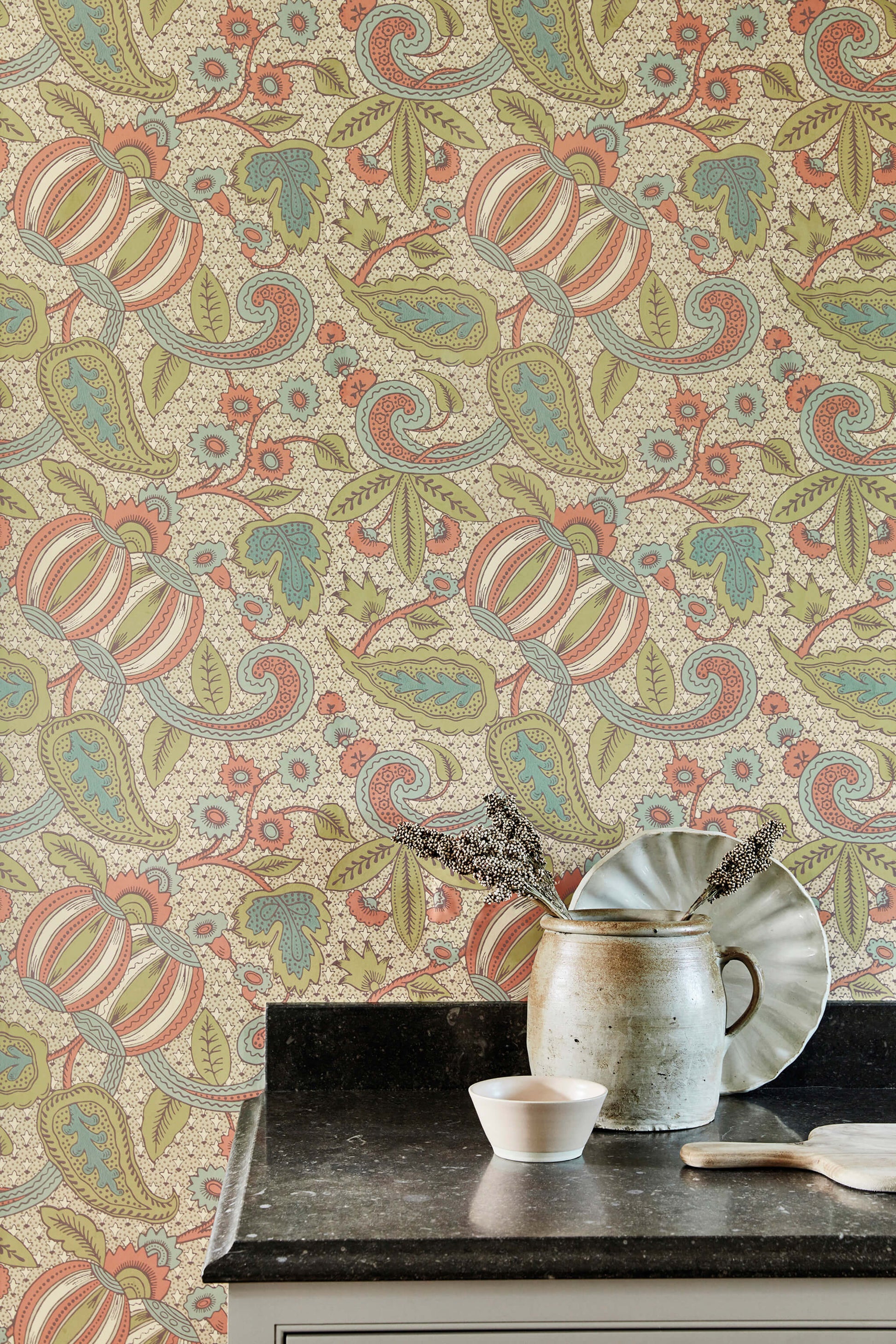 Papel de Parede Little Greene Pomegranate - Bazaar