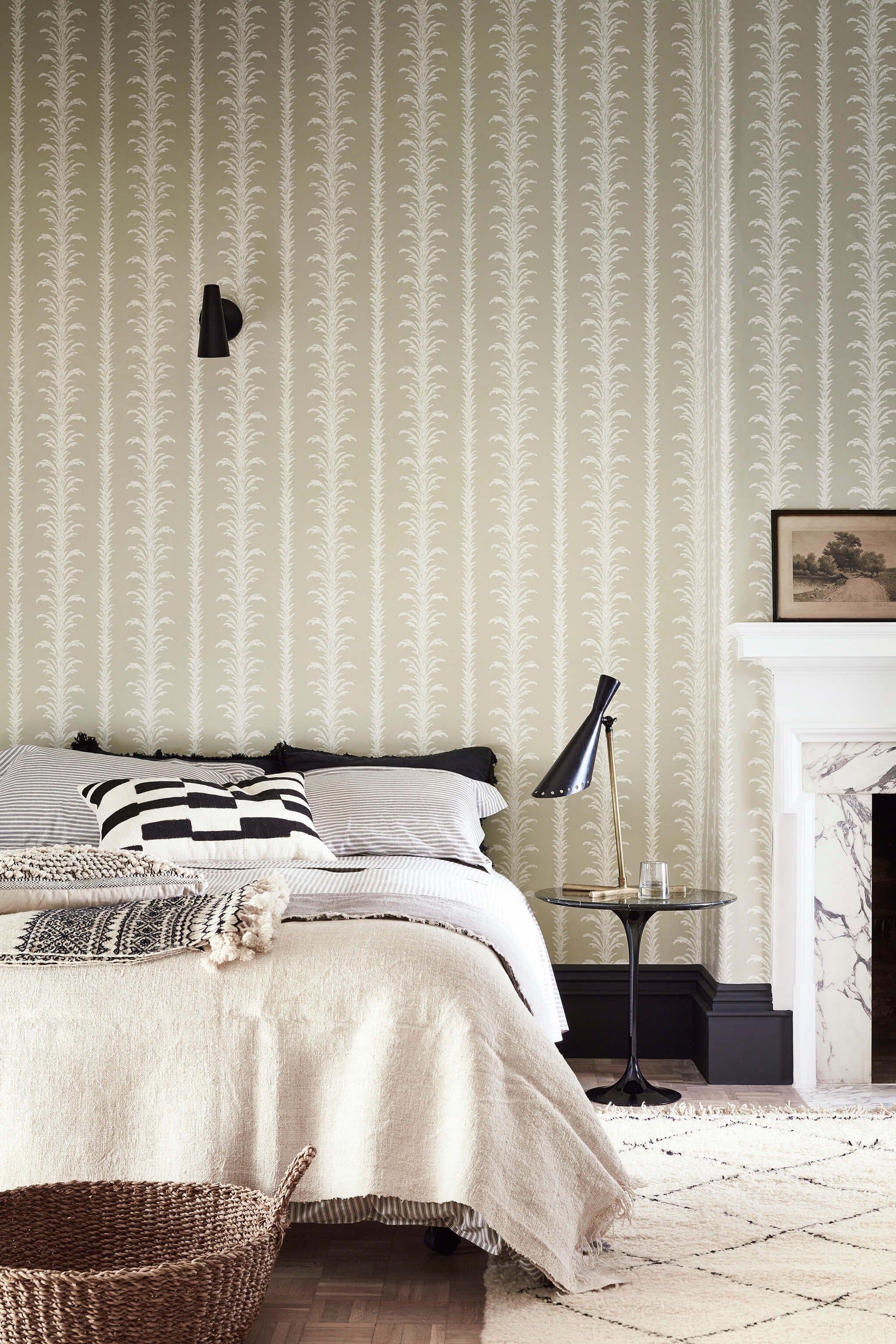 Little Greene Lauderdale Wallpaper - Stone