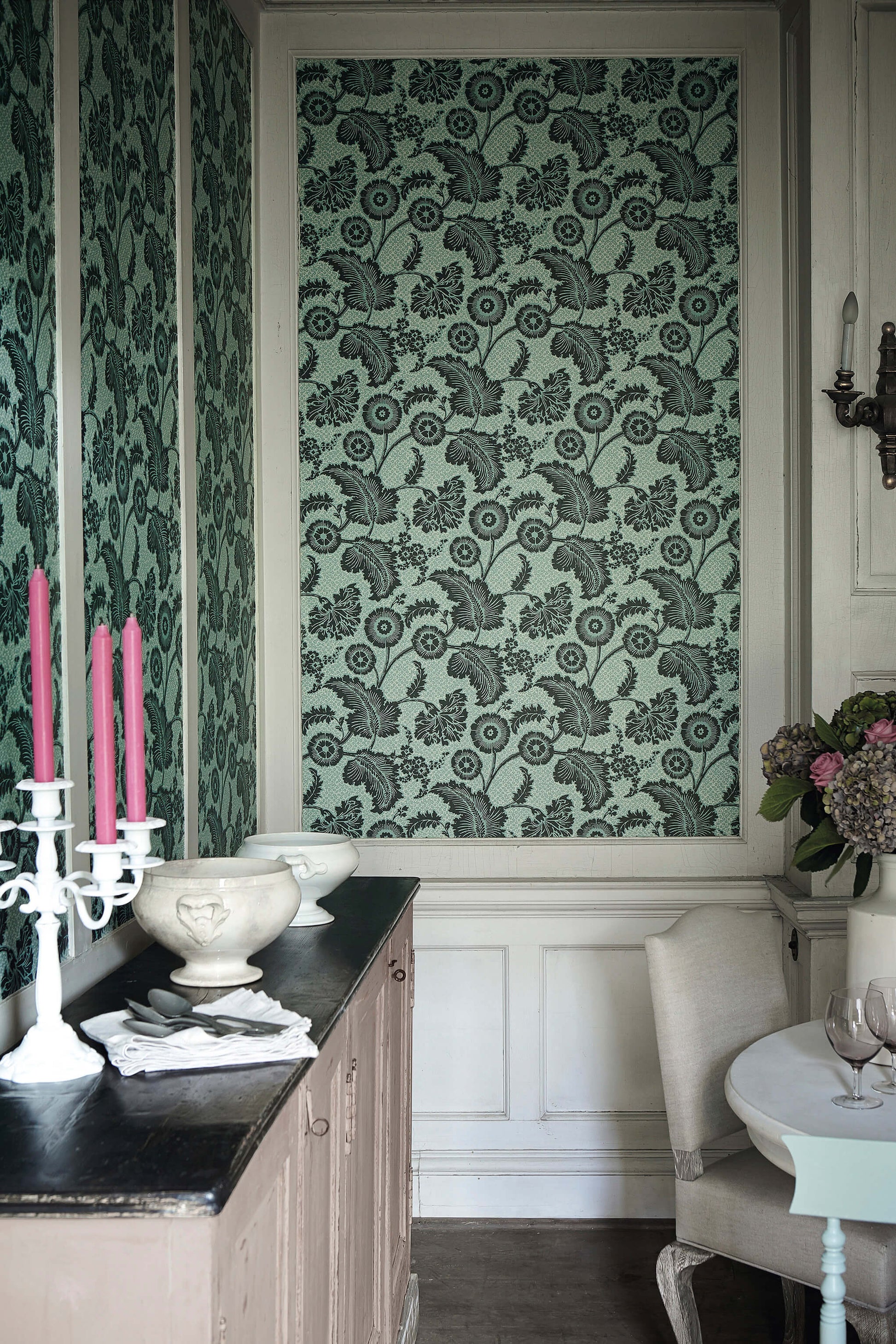 Papel de Parede Little Greene Piccadilly - Mock Green