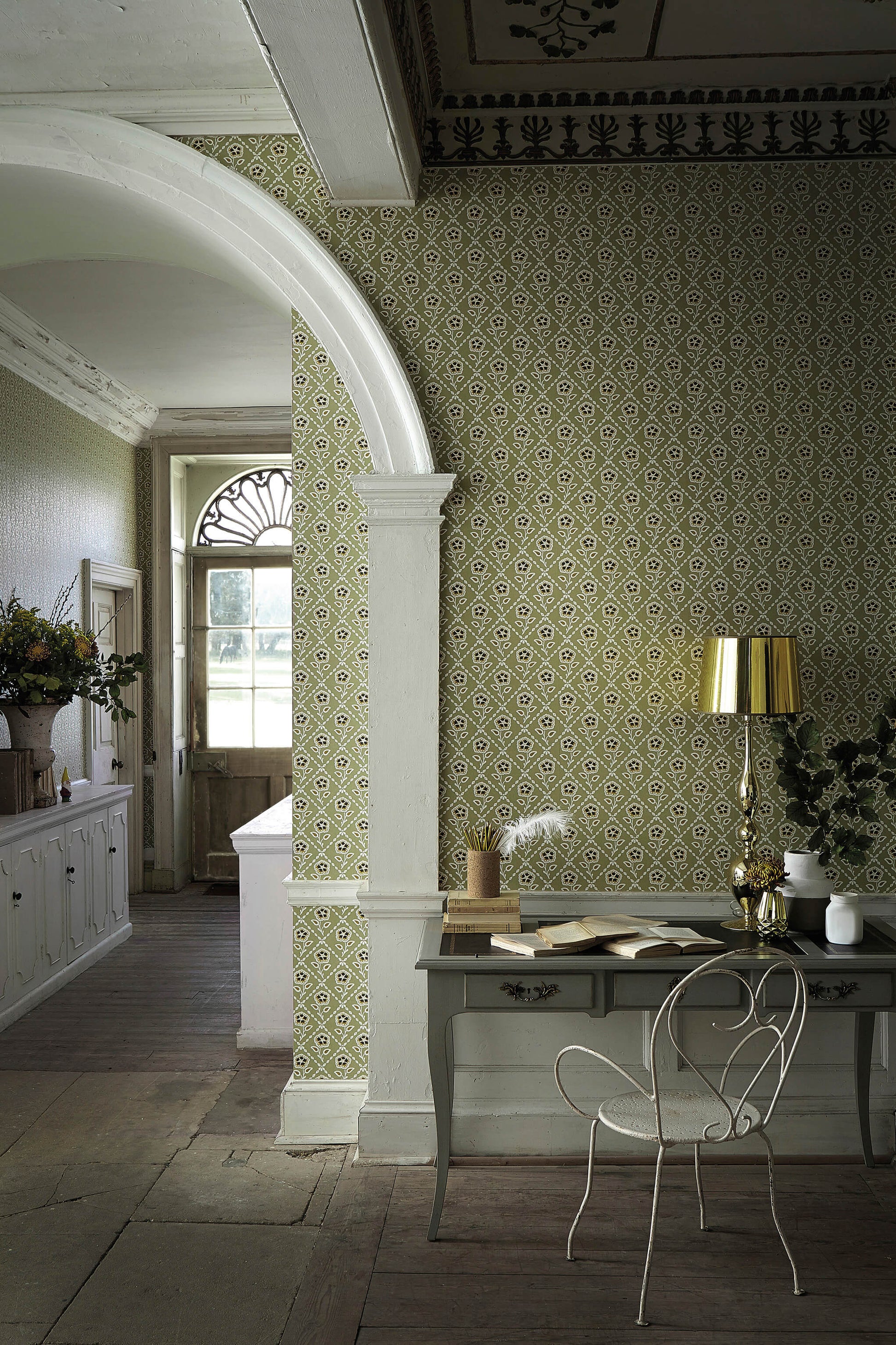 Papel de Parede Little Greene Whitehall - Moutarde