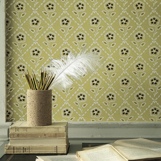 Papel de Parede Little Greene Whitehall - Moutarde