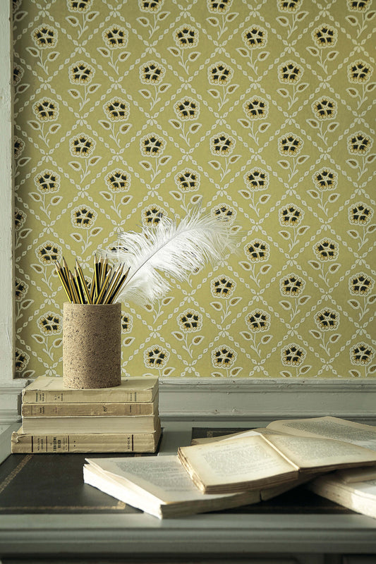 Papel de Parede Little Greene Whitehall - Moutarde