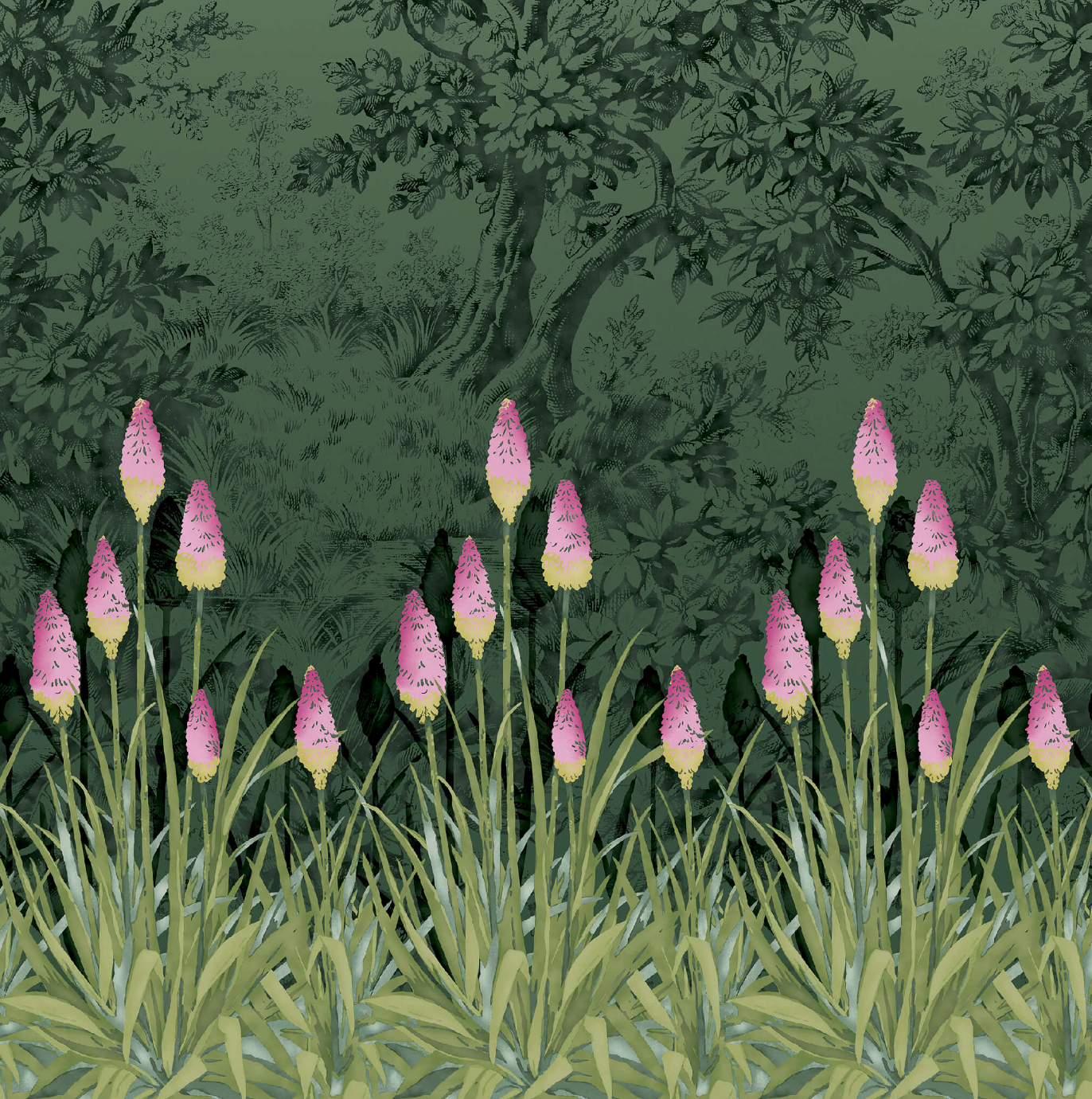 Papel de Parede Little Greene Upper Brook St - Night Garden