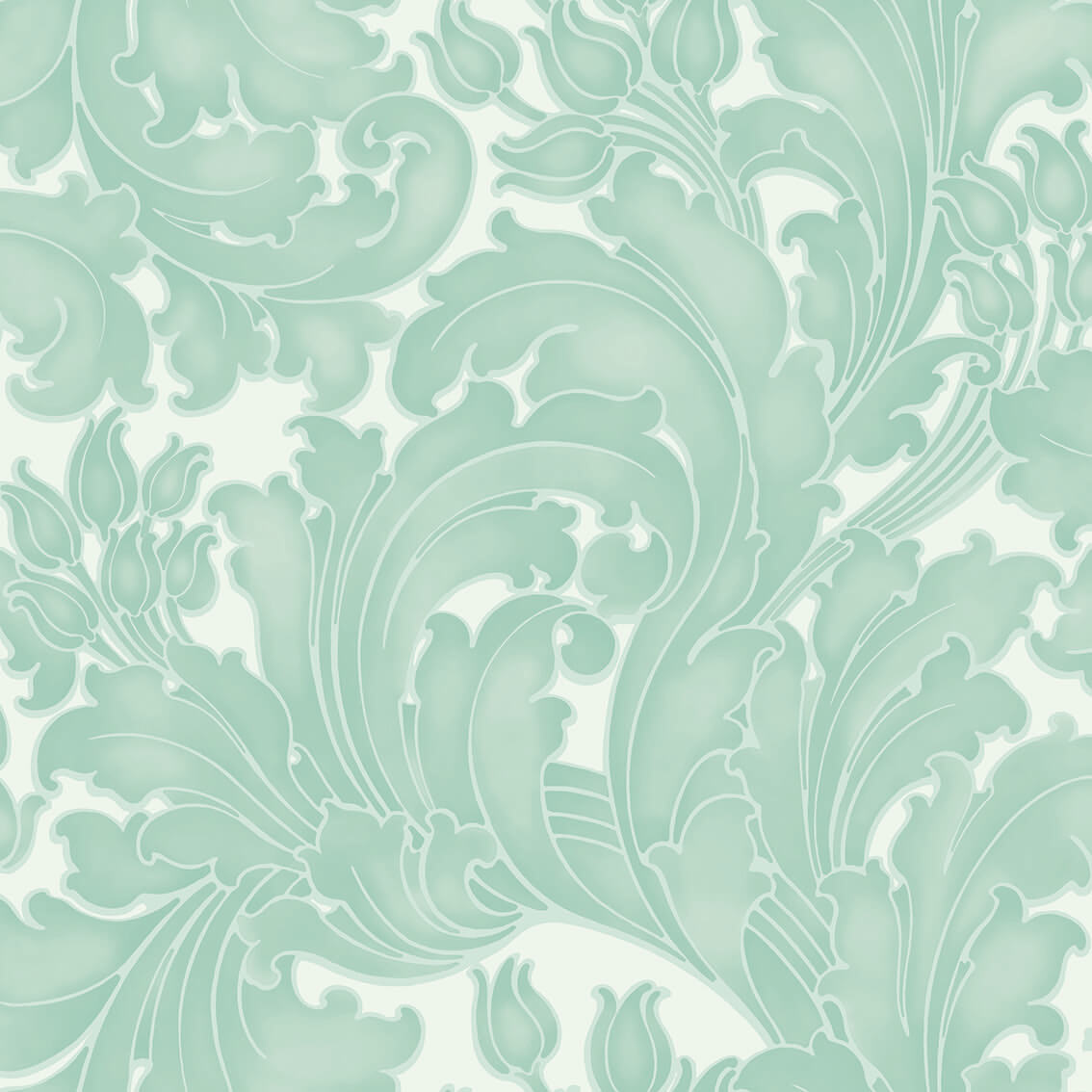 Papel de Parede Little Greene Tulip - Aqua