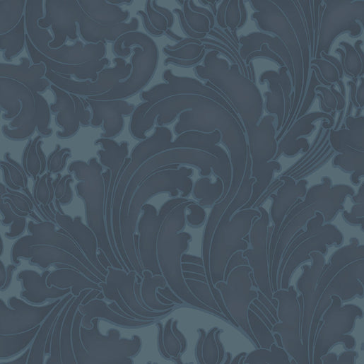 Papel de Parede Little Greene Tulip - Blue Black