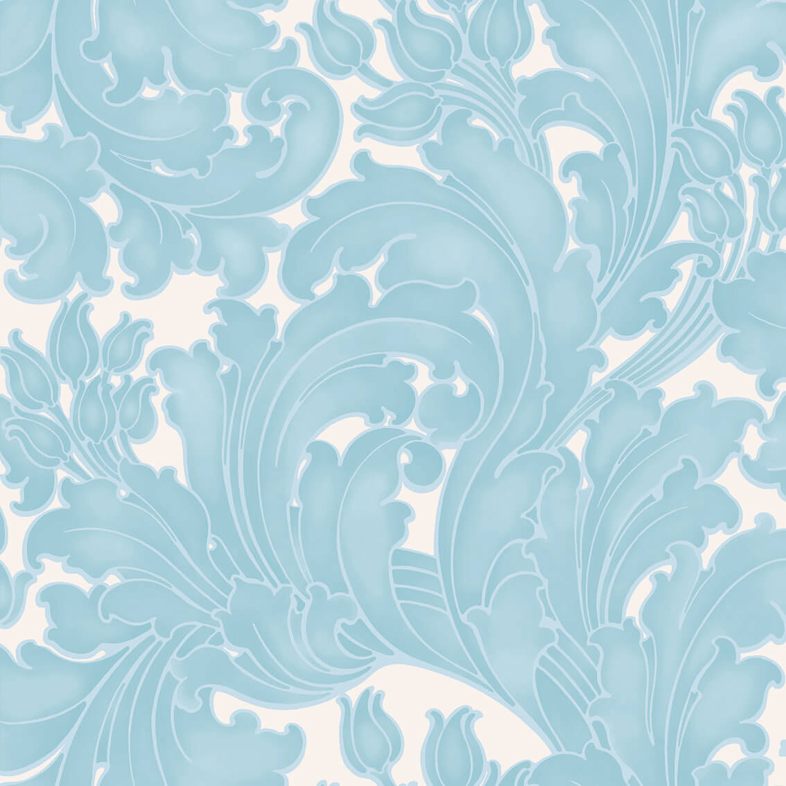 Papel de Parede Little Greene Tulip - Powder Blue