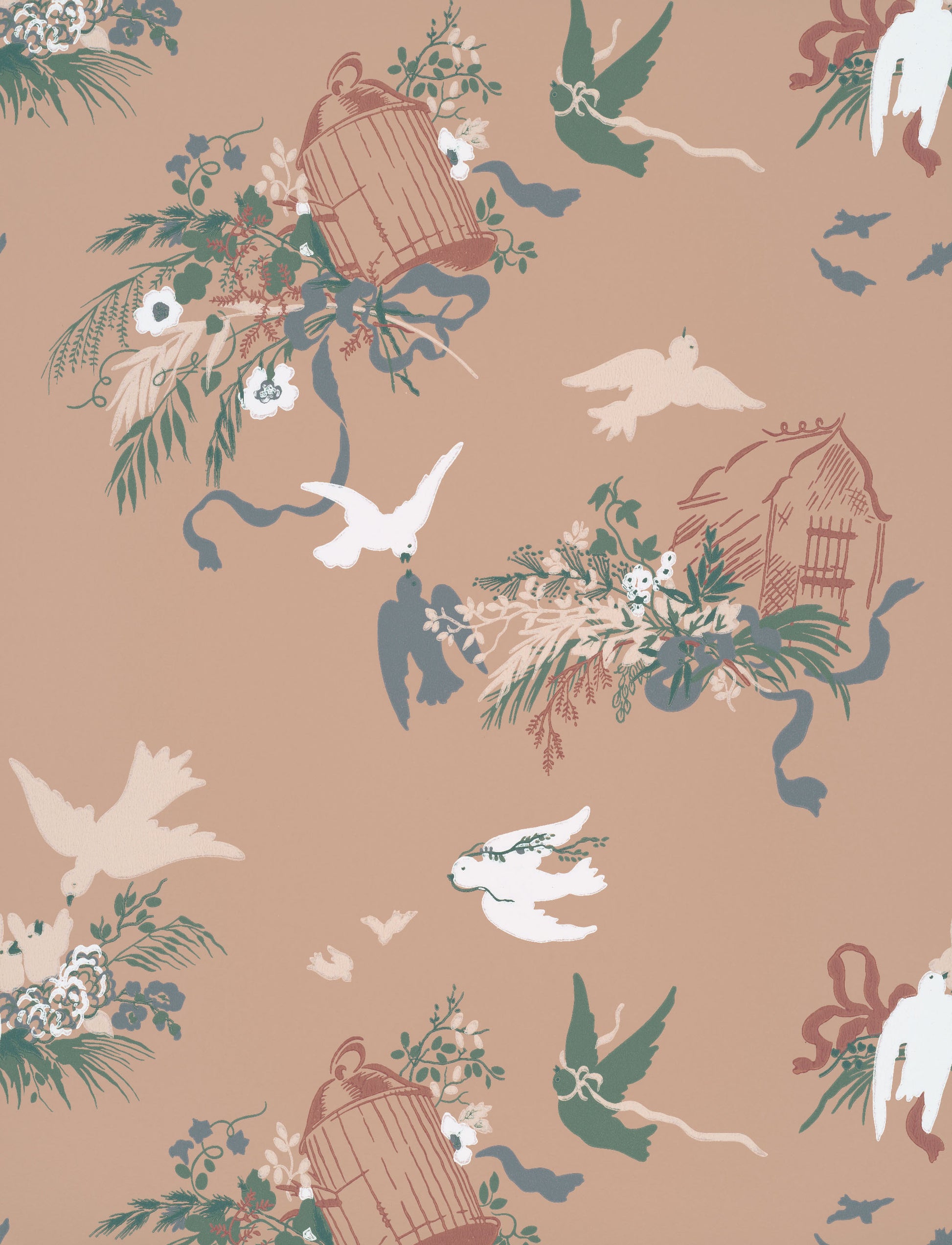 Papel de Parede Little Greene Volières - Masquerade