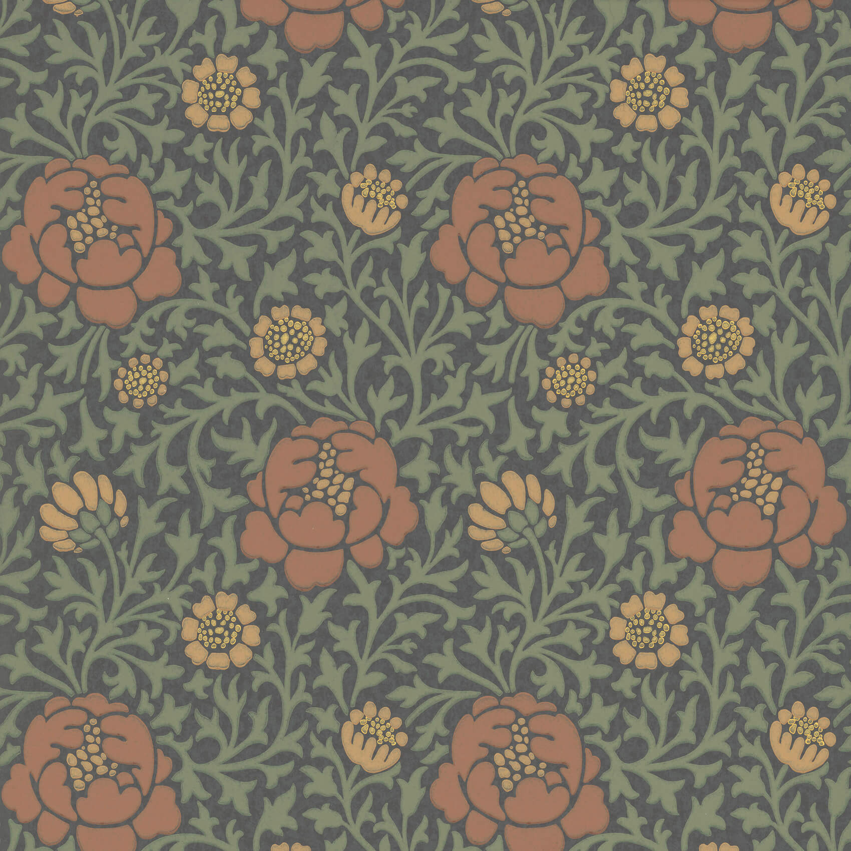 Little Greene Lansdowne Walk Wallpaper - Ash