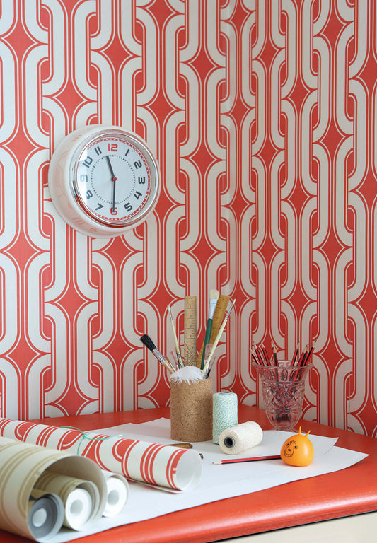 Papel de Parede Little Greene Lavaliers - Atomic Red