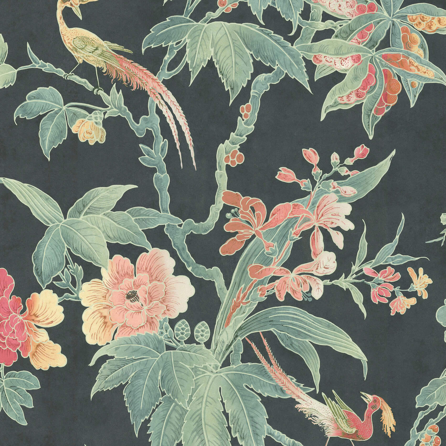 Papel de Parede Little Greene Paradise - Nightshade