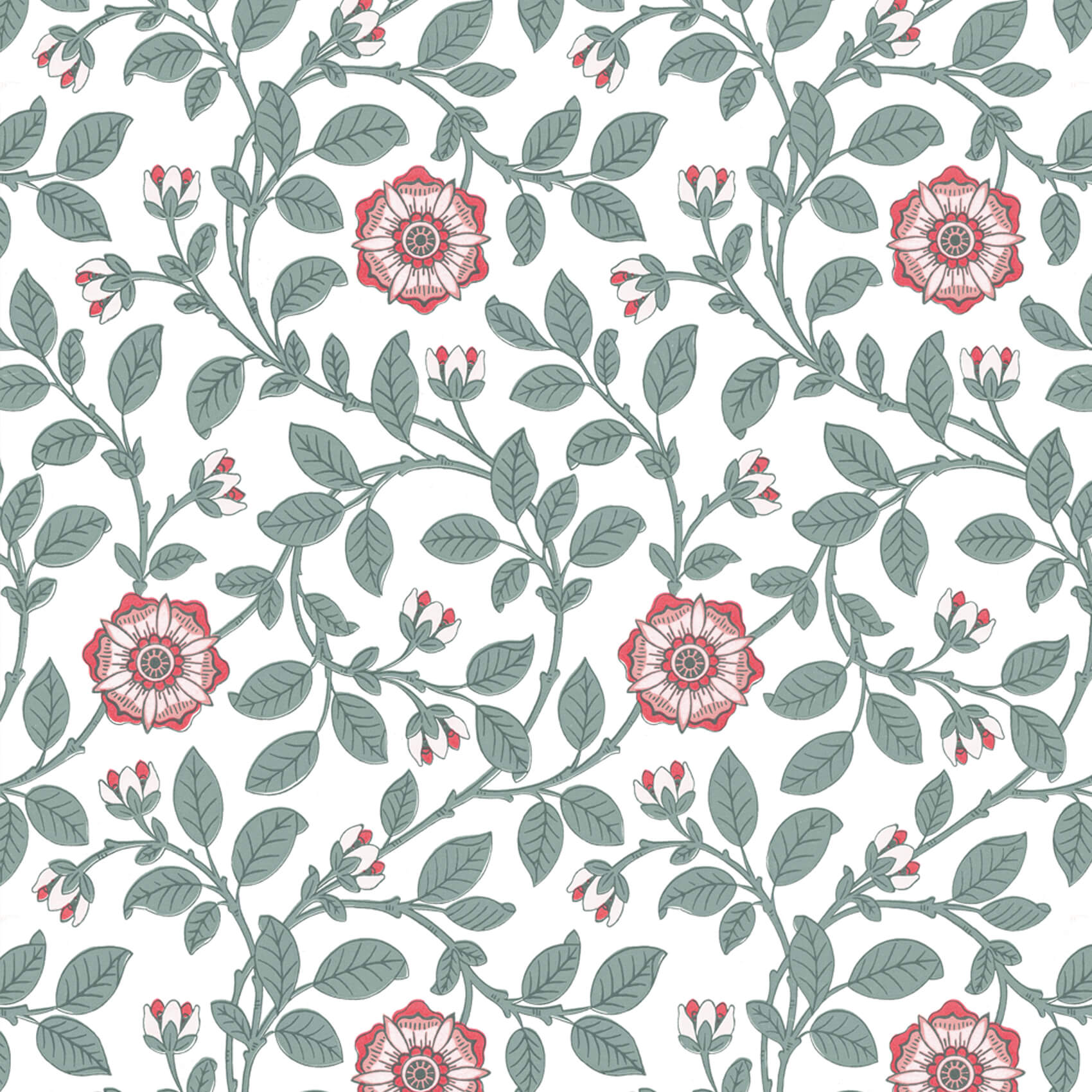 Papel de Parede Little Greene Richmond Green - Dorcas