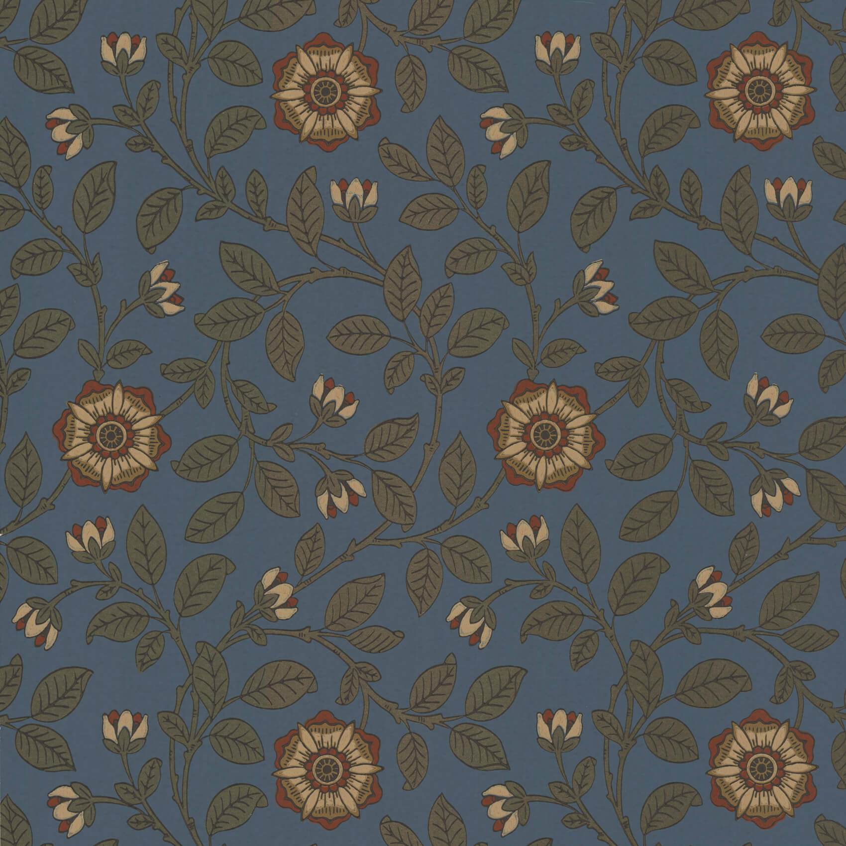 Papel de Parede Little Greene Richmond Green - Revival Blue