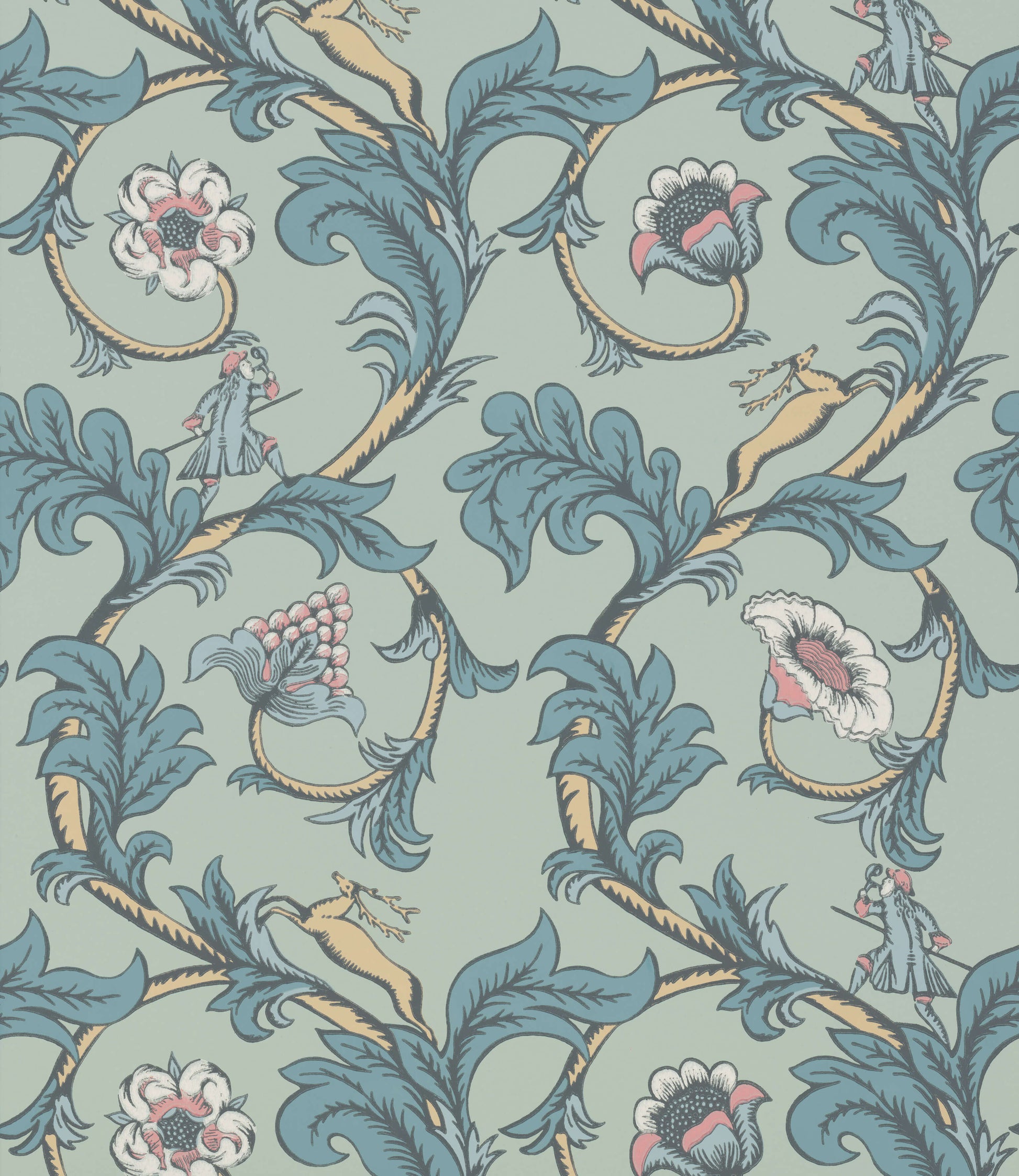 Papel de Parede Little Greene Stag Trail - Arsenic