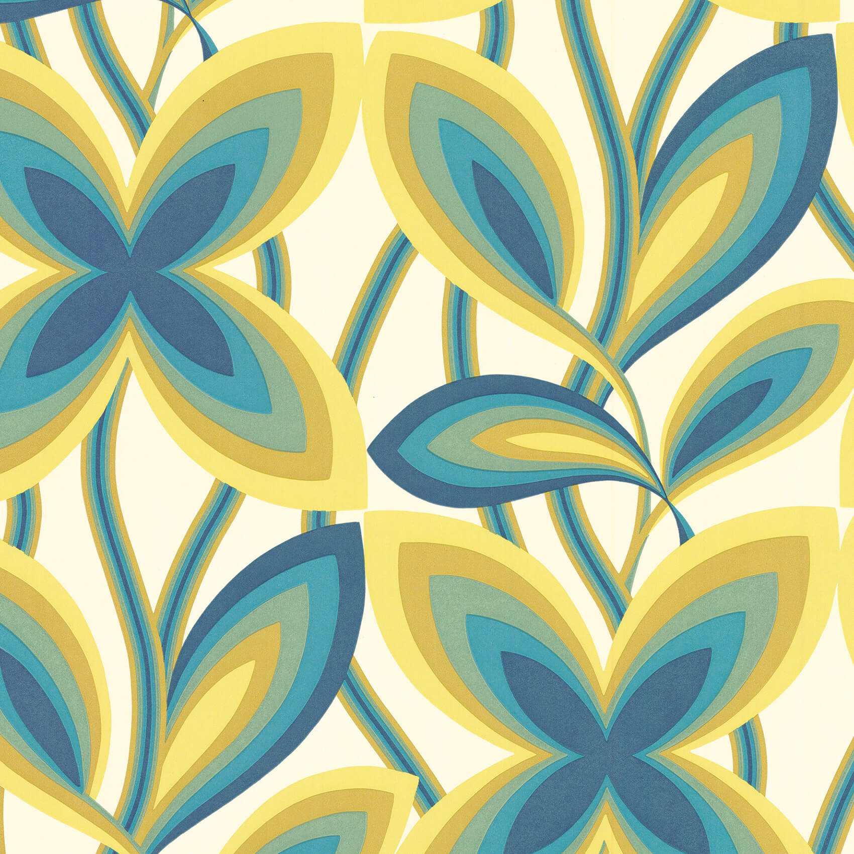 Papel de Parede Little Greene Starflower - Peacock