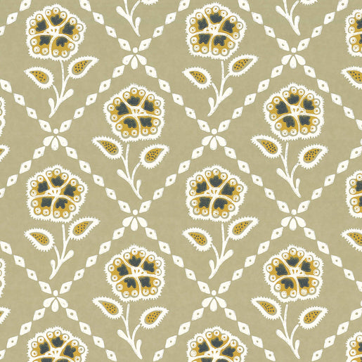 Papel de Parede Little Greene Whitehall - Moutarde