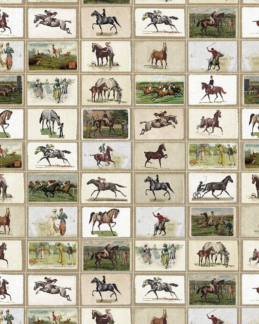 Papel De Parede MindTheGap English Equestrian Stamps