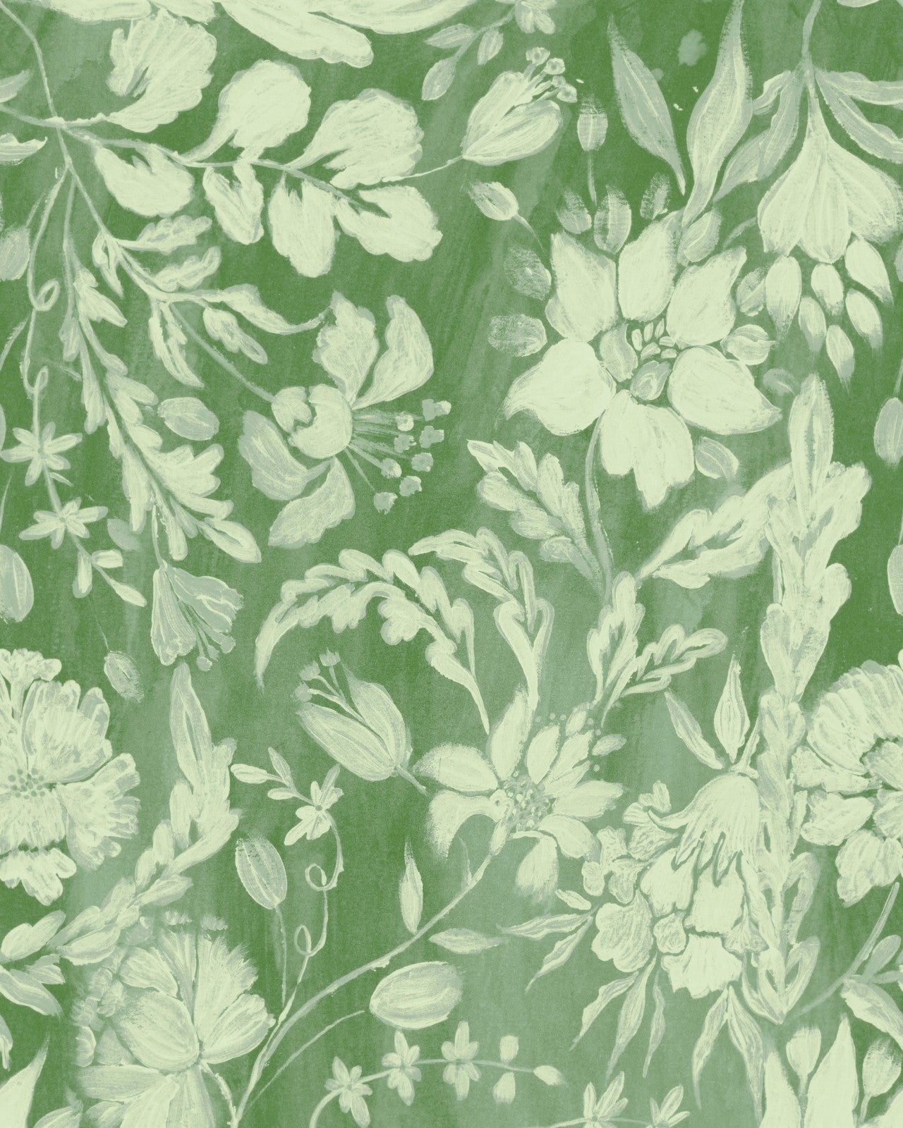 Papel De Parede MindTheGap Flowery Ornament Bud Green