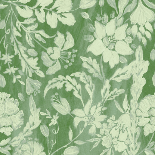 Papel De Parede MindTheGap Flowery Ornament Bud Green