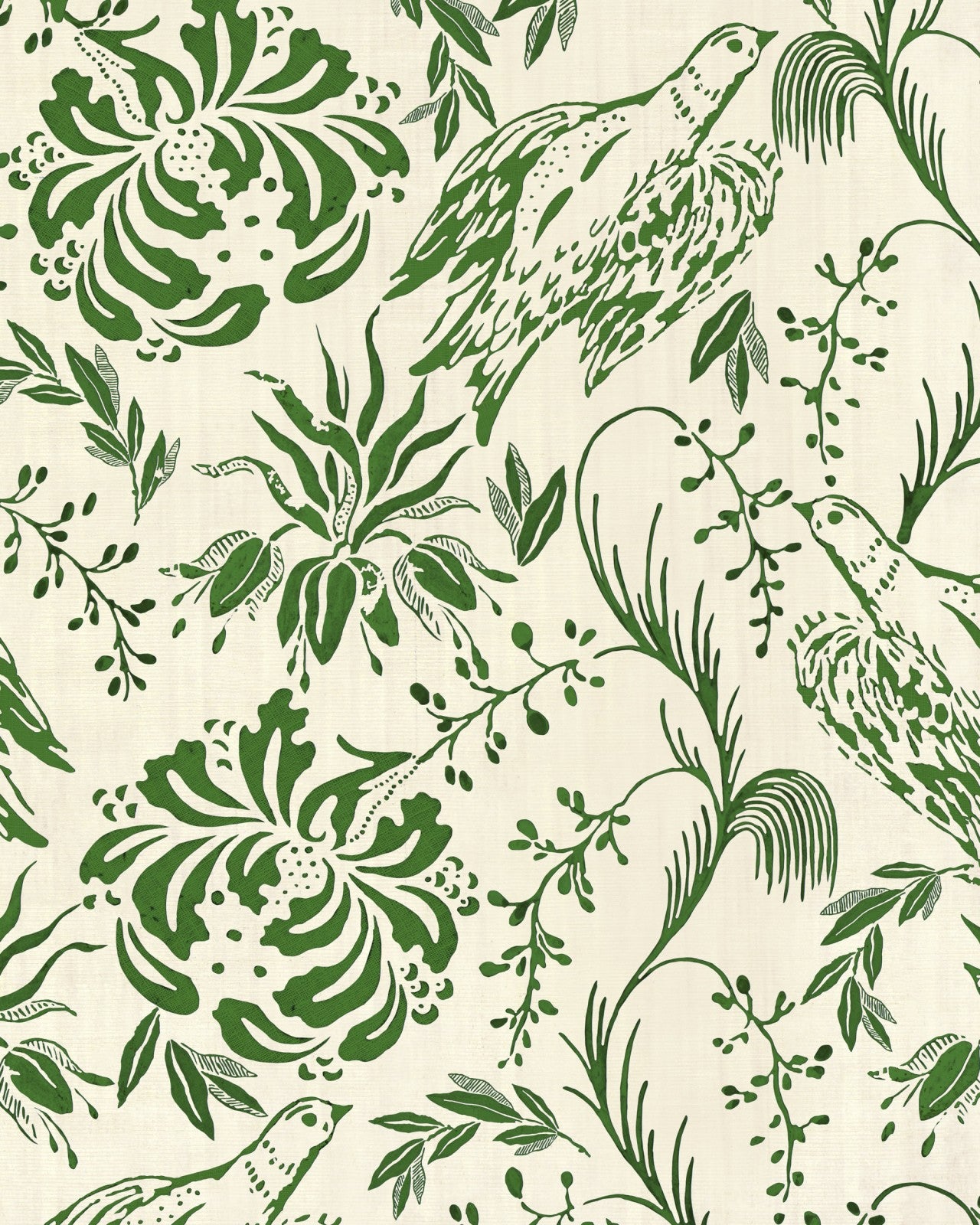 Papel De Parede MindTheGap Folk Embroidery Fern Green