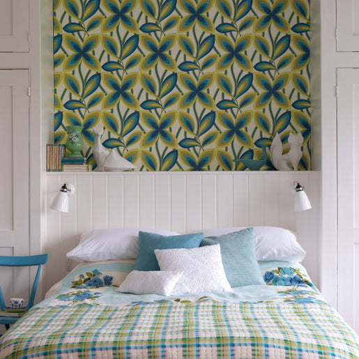 Papel de Parede Little Greene Starflower - Peacock