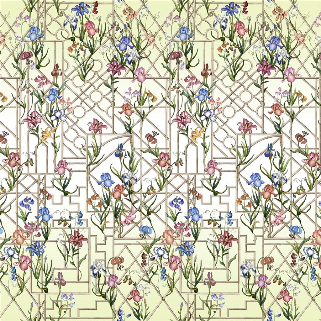 Papel de Parede Christian Lacroix Fretwork Garden Panoramic Citron - Stoc Casa