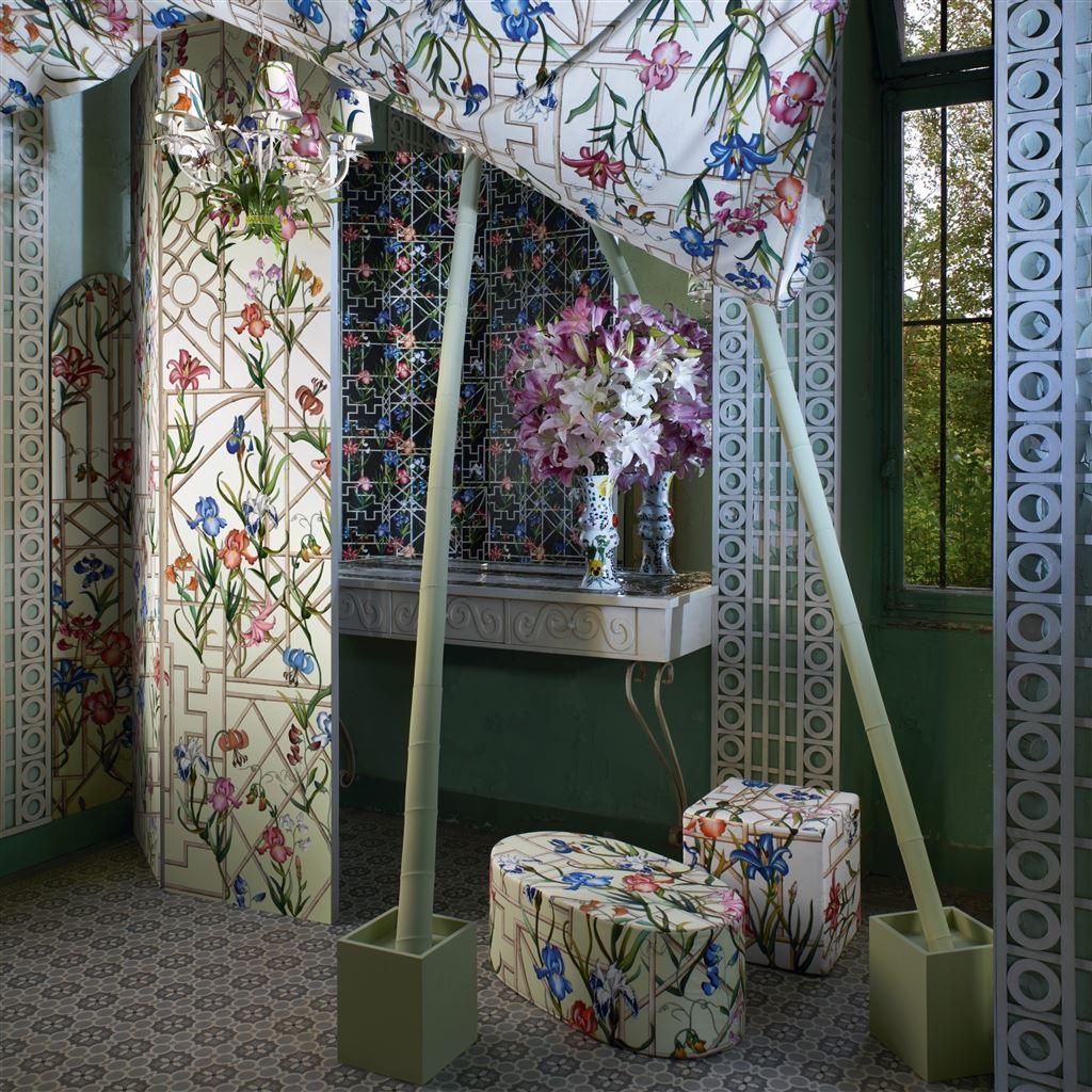 Papel de Parede Christian Lacroix Fretwork Garden Panoramic Citron - Stoc Casa