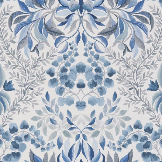 Papel de Parede Designers Guild Karakusa Cobalt - Stoc Casa