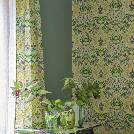 Papel de Parede Designers Guild Karakusa Emerald - Stoc Casa