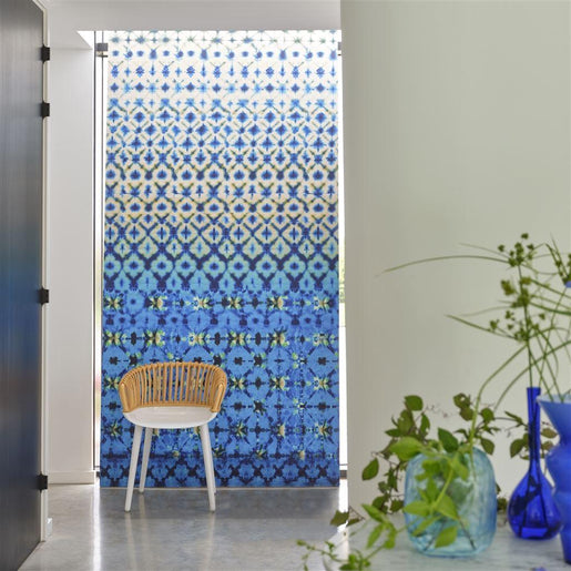 Papel de Parede Designers Guild Karaoshi Indigo - Stoc Casa