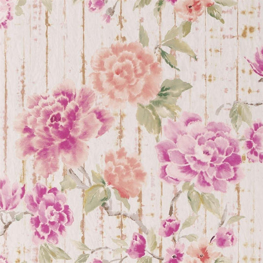 Papel de Parede Designers Guild Kyoto Flower Coral - Stoc Casa