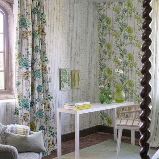 Papel de Parede Designers Guild Kyoto Flower Emerald - Stoc Casa