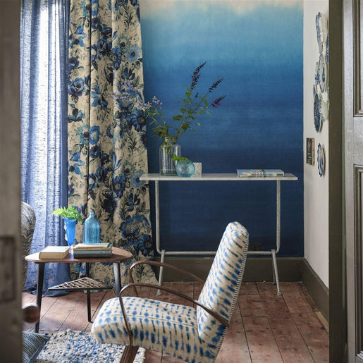 Papel de Parede Designers Guild Shoshi Cobalt - Stoc Casa